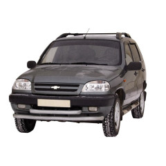 Защита переднего бампера «Труба двойная» (d63.5) для B@3 2123 "Chevrolet Niv@"(Окрашенное)